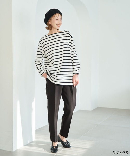 ROPE' PICNIC（ロペピクニック）の「着丈が選べるボーダーカットトップス/リンクコーデ（Tシャツ/カットソー・レディース・ホワイト系その他5/ブルー系その他4/レッド系その他・36/38）」の7枚目の写真