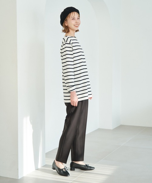 ROPE' PICNIC（ロペピクニック）の「着丈が選べるボーダーカットトップス/リンクコーデ（Tシャツ/カットソー・レディース・ホワイト系その他5/ブルー系その他4/レッド系その他・36/38）」の8枚目の写真