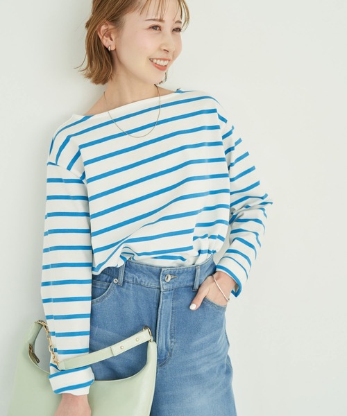 ROPE' PICNIC（ロペピクニック）の「着丈が選べるボーダーカットトップス/リンクコーデ（Tシャツ/カットソー・レディース・ホワイト系その他5/ブルー系その他4/レッド系その他・36/38）」の17枚目の写真