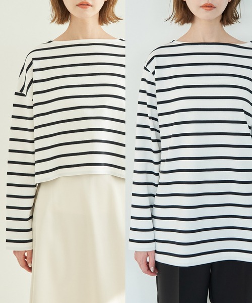 ROPE' PICNIC（ロペピクニック）の「着丈が選べるボーダーカットトップス/リンクコーデ（Tシャツ/カットソー・レディース・ホワイト系その他5/ブルー系その他4/レッド系その他・36/38）」の18枚目の写真