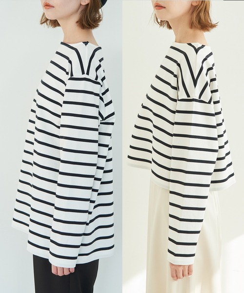 ROPE' PICNIC（ロペピクニック）の「着丈が選べるボーダーカットトップス/リンクコーデ（Tシャツ/カットソー・レディース・ホワイト系その他5/ブルー系その他4/レッド系その他・36/38）」の19枚目の写真