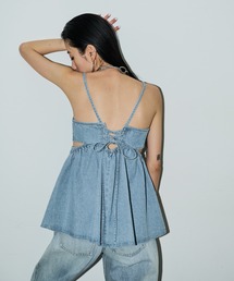 バックデザインデニムキャミソール