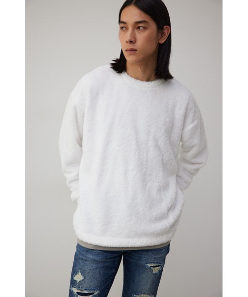 AZUL by moussy（アズールバイマウジー）の「フェイクレイヤードボアトップス（スウェット・メンズ・ライトカーキ/オフホワイト/ブラック・LARGE/MEDIUM）」の5枚目の写真