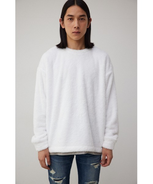 AZUL by moussy（アズールバイマウジー）の「フェイクレイヤードボアトップス（スウェット・メンズ・ライトカーキ/オフホワイト/ブラック・LARGE/MEDIUM）」の7枚目の写真