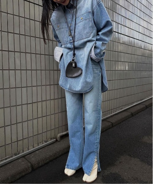 Ameri（アメリ）の「DENIM SKIPPER SHIRT（シャツ/ブラウス）」 - WEAR