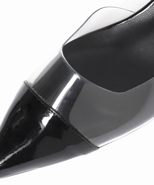 LE TALON（ルタロン）の「TAEKO HIGASHIHARA×LE TALON5cmレザークリアコンビパンプス（パンプス・レディース・ブラックミックス/ホワイト系その他/シルバー・24.5cm/22cm/23.5cm/23cm/24cm/22.5cm/25cm）」の11枚目の写真