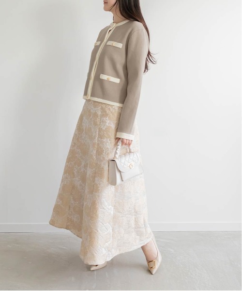 RANDA（ランダ）の「ジャケットライクニットカーディガン（カーディガン/ボレロ・レディース・ベージュ/ホワイト/ホワイト系その他・FREE）」の15枚目の写真