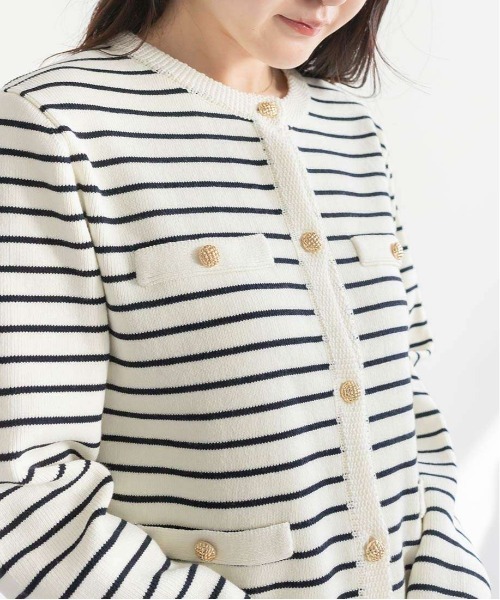 RANDA（ランダ）の「ジャケットライクニットカーディガン（カーディガン/ボレロ・レディース・ベージュ/ホワイト/ホワイト系その他・FREE）」の16枚目の写真