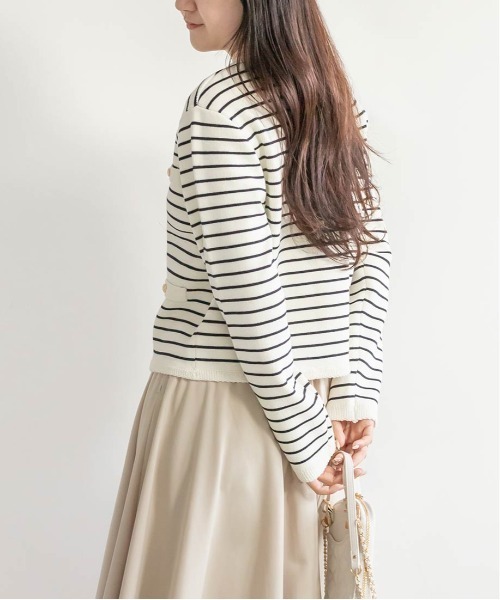 RANDA（ランダ）の「ジャケットライクニットカーディガン（カーディガン/ボレロ・レディース・ベージュ/ホワイト/ホワイト系その他・FREE）」の17枚目の写真