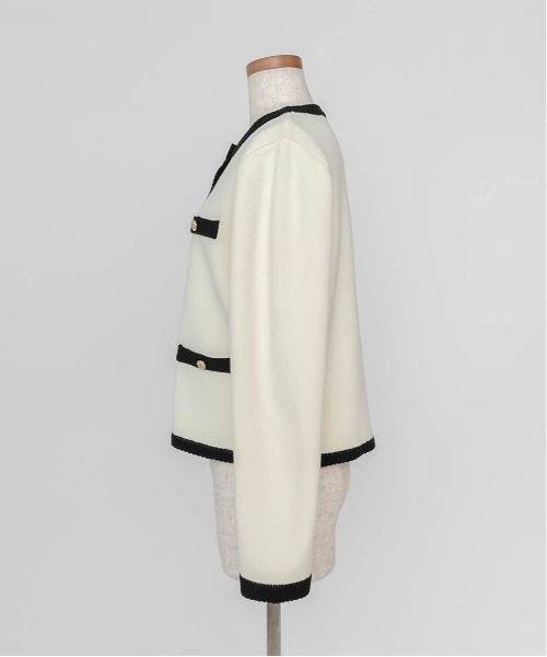 RANDA（ランダ）の「ジャケットライクニットカーディガン（カーディガン/ボレロ・レディース・ベージュ/ホワイト/ホワイト系その他・FREE）」の20枚目の写真