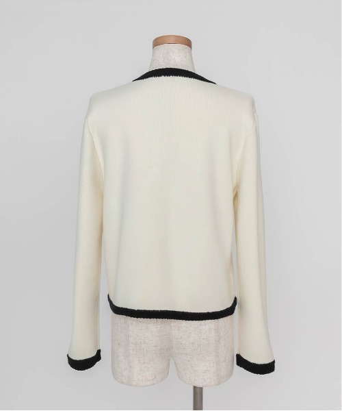 RANDA（ランダ）の「ジャケットライクニットカーディガン（カーディガン/ボレロ・レディース・ベージュ/ホワイト/ホワイト系その他・FREE）」の9枚目の写真