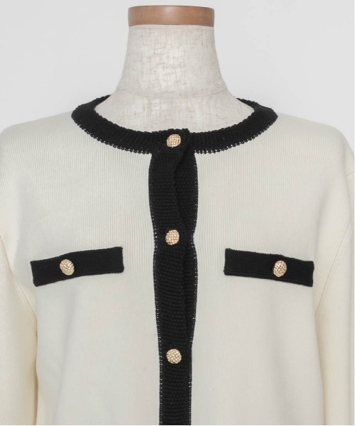 RANDA（ランダ）の「ジャケットライクニットカーディガン（カーディガン/ボレロ・レディース・ベージュ/ホワイト/ホワイト系その他・FREE）」の10枚目の写真