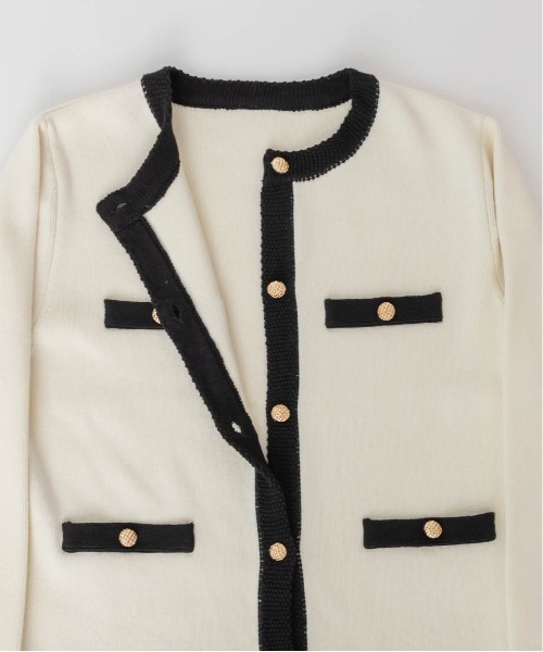 RANDA（ランダ）の「ジャケットライクニットカーディガン（カーディガン/ボレロ・レディース・ベージュ/ホワイト/ホワイト系その他・FREE）」の11枚目の写真