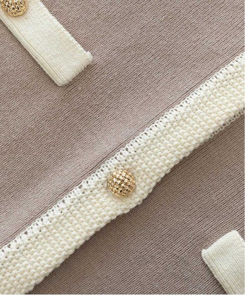 RANDA（ランダ）の「ジャケットライクニットカーディガン（カーディガン/ボレロ・レディース・ベージュ/ホワイト/ホワイト系その他・FREE）」の13枚目の写真