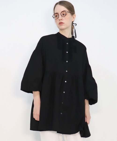 haupia（ハウピア）の「ヒキダシブラウス 【 ブラウス 】（シャツ/ブラウス・レディース・オフホワイト/ネイビー/ブラック・MEDIUM）」の3枚目の写真