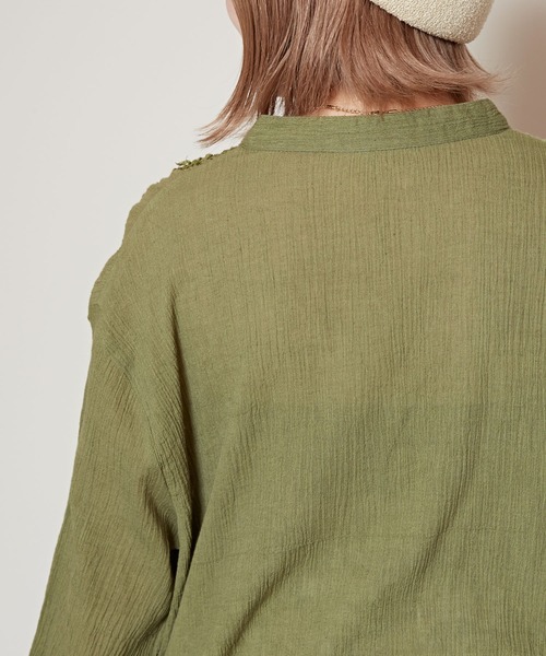 チャイハネ（チャイハネ）の「【チャイハネ】ラクノウ刺繍トップスL（その他トップス・レディース・ピンク/ホワイト/ネイビー/カーキ・FREE）」の6枚目の写真