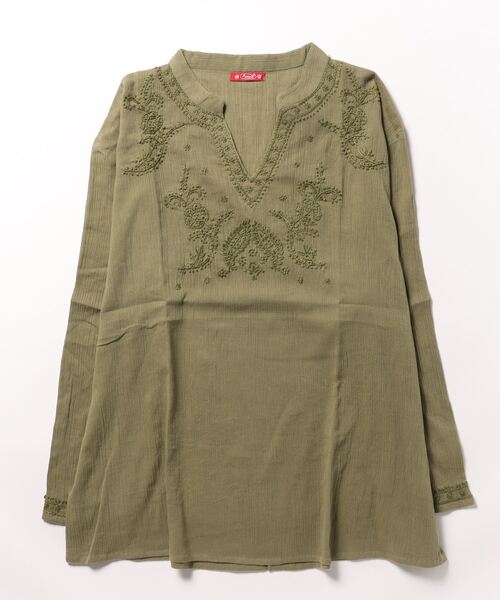 チャイハネ（チャイハネ）の「【チャイハネ】ラクノウ刺繍トップスL（その他トップス・レディース・ピンク/ホワイト/ネイビー/カーキ・FREE）」の8枚目の写真