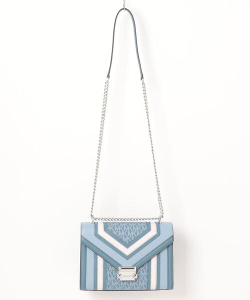 MICHAEL KORS(マイケルコース)の「WHITNEY カラーブロック フラップ チェーン ショルダー ミディアム(ショルダーバッグ・レディース・ブルー系その他・FREE)」の8枚目の写真