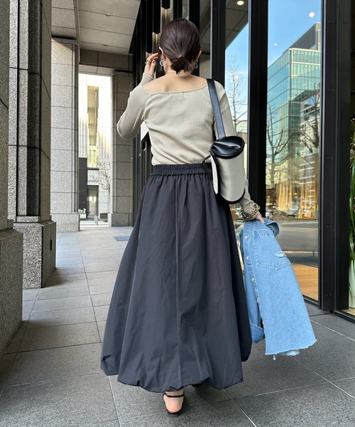 DouDou(ドゥドゥ)の「ワイドテレコスクエアプルオーバー(Tシャツ/カットソー・レディース・ベージュ/オフホワイト/ブラック・FREE)」の17枚目の写真