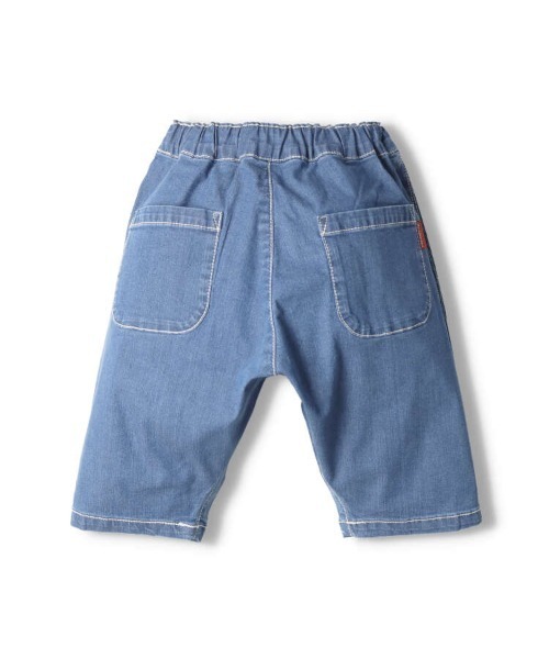 Moujonjon(ムージョンジョン)の「ストレッチデニム6分丈タックハーフパンツ(デニムパンツ・キッズ・ブルー・120/110/100/90/140/130)」の14枚目の写真