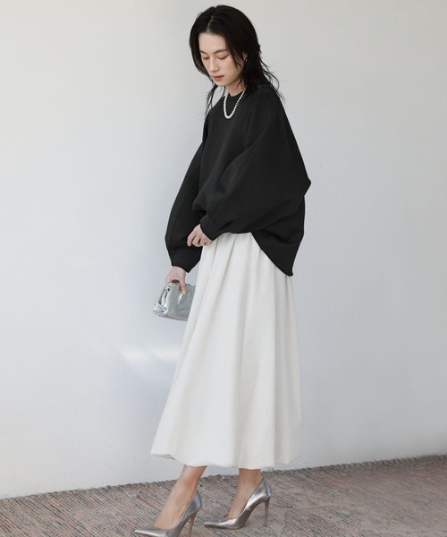 ELFRANK(エルフランク)の「ダンボールニットボリューム袖プルオーバー(Tシャツ/カットソー・レディース・オフホワイト/グレー/ブラック・FREE)」の13枚目の写真