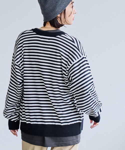 PENNEYS（ぺニーズ）の「PENNEYS（ぺニーズ）別注天竺ニットスナップカーディガン（カーディガン/ボレロ・レディース・オフホワイト/ライム/オレンジ/その他1/ロイヤルブルー・M/L）」の9枚目の写真