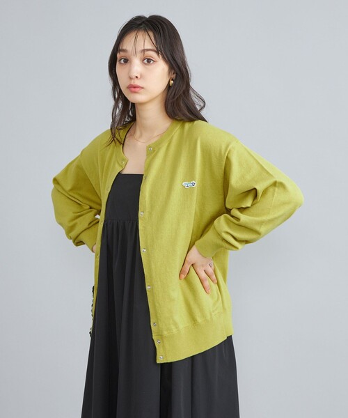 PENNEYS（ぺニーズ）の「PENNEYS（ぺニーズ）別注天竺ニットスナップカーディガン（カーディガン/ボレロ・レディース・オフホワイト/ライム/オレンジ/その他1/ロイヤルブルー・M/L）」の11枚目の写真