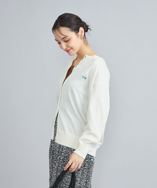 PENNEYS（ぺニーズ）の「PENNEYS（ぺニーズ）別注天竺ニットスナップカーディガン（カーディガン/ボレロ・レディース・オフホワイト/ライム/オレンジ/その他1/ロイヤルブルー・M/L）」の19枚目の写真