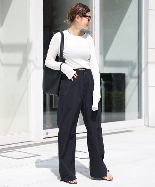 Deuxieme Classe(ドゥーズィエムクラス)の「追加テレコ ロングスリーブ プルオーバー(Tシャツ/カットソー・レディース・グレー/ブラック/ホワイト・FREE)」の8枚目の写真