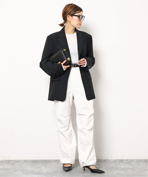 Deuxieme Classe(ドゥーズィエムクラス)の「追加テレコ ロングスリーブ プルオーバー(Tシャツ/カットソー・レディース・グレー/ブラック/ホワイト・FREE)」の18枚目の写真