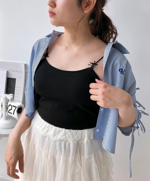 AS KNOW AS plus(アズノゥアズプラス)の「◎カップ付きアソートキャミソール(キャミソール・レディース・ブラック/オフホワイト/サックスブルー/ピンク系/ブラック系/アイボリー系/ホワイト系1/ブラック系1/ブラック系2/アイボリー系2/ピンク系1/シルバー/サックスブルー系/アイボリー系3・FREE)」の6枚目の写真