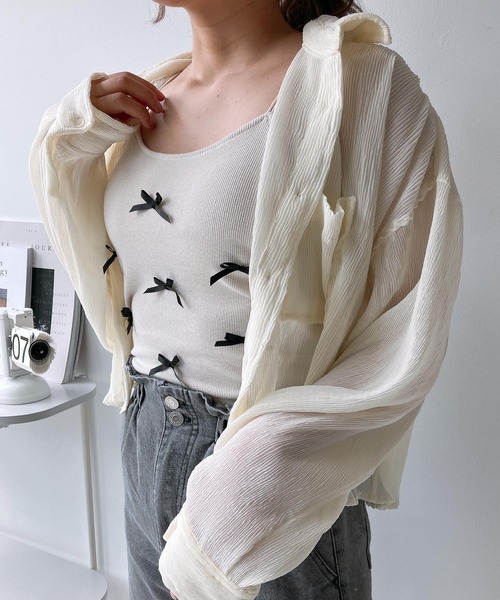 AS KNOW AS plus(アズノゥアズプラス)の「◎カップ付きアソートキャミソール(キャミソール・レディース・ブラック/オフホワイト/サックスブルー/ピンク系/ブラック系/アイボリー系/ホワイト系1/ブラック系1/ブラック系2/アイボリー系2/ピンク系1/シルバー/サックスブルー系/アイボリー系3・FREE)」の8枚目の写真