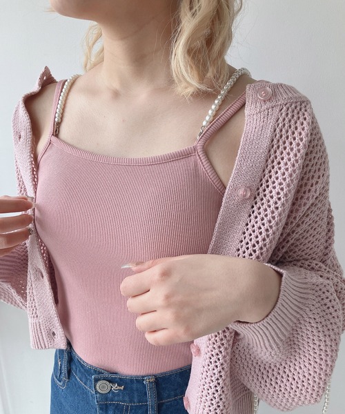 AS KNOW AS plus(アズノゥアズプラス)の「◎カップ付きアソートキャミソール(キャミソール・レディース・ブラック/オフホワイト/サックスブルー/ピンク系/ブラック系/アイボリー系/ホワイト系1/ブラック系1/ブラック系2/アイボリー系2/ピンク系1/シルバー/サックスブルー系/アイボリー系3・FREE)」の12枚目の写真