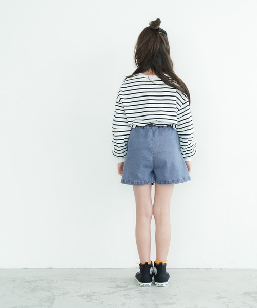 coca（coca）（コカ）の「キッズ デニムプリーツキュロットパンツ（デニムパンツ・キッズ・ブルー・140/130/120/110）」の9枚目の写真