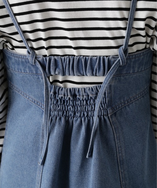 FREE'S MART（フリーズマート）の「フロントジップデニムキャミビスチェ（ベスト・レディース・ケミカルウォッシュ/インディゴブルー・FREE）」の20枚目の写真