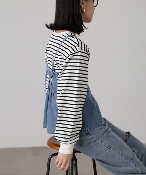 FREE'S MART（フリーズマート）の「フロントジップデニムキャミビスチェ（ベスト・レディース・ケミカルウォッシュ/インディゴブルー・FREE）」の12枚目の写真