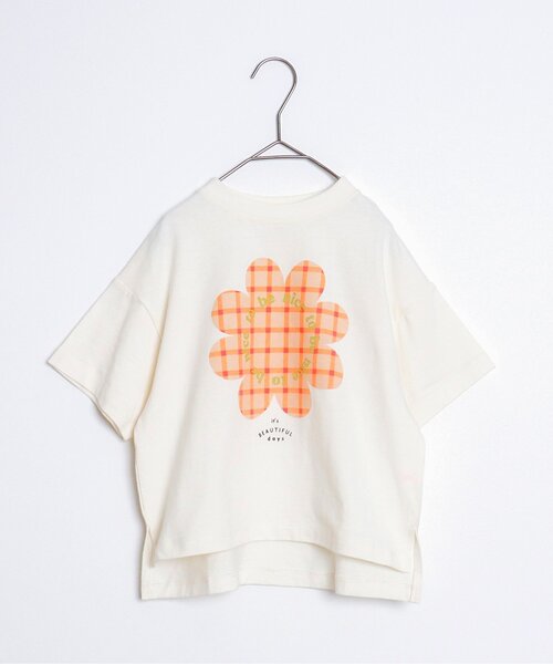 p.premier(ピードットプルミエ)の「グラフィックプリント ワイド半袖Tシャツ(Tシャツ/カットソー・キッズ・オフホワイト/ブラック/ベビーピンク・80/90/100/110/120/130/140)」の2枚目の写真