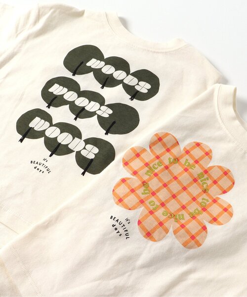 p.premier(ピードットプルミエ)の「グラフィックプリント ワイド半袖Tシャツ(Tシャツ/カットソー・キッズ・オフホワイト/ブラック/ベビーピンク・80/90/100/110/120/130/140)」の15枚目の写真