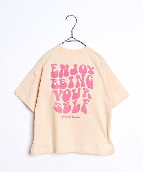 p.premier(ピードットプルミエ)の「グラフィックプリント ワイド半袖Tシャツ(Tシャツ/カットソー・キッズ・オフホワイト/ブラック/ベビーピンク・80/90/100/110/120/130/140)」の17枚目の写真