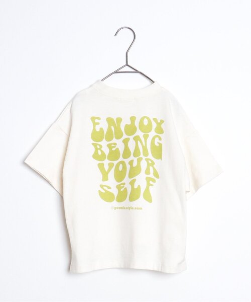 p.premier(ピードットプルミエ)の「グラフィックプリント ワイド半袖Tシャツ(Tシャツ/カットソー・キッズ・オフホワイト/ブラック/ベビーピンク・80/90/100/110/120/130/140)」の18枚目の写真