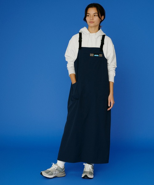 KAVU(カブー)の「KAVU/カブー Jumper Skirt/ジャンパースカート(サロペット/オーバーオール・レディース・ネイビー/グレイッシュベージュ/オリーブ・ONE SIZE)」の6枚目の写真