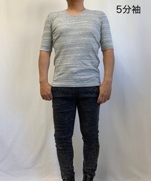 メランジフライス Vネック 5分袖 & 半袖