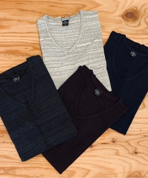 VIBGYOR(ヴィブジョー)の「メランジフライス Vネック 5分袖 & 半袖(Tシャツ/カットソー・メンズ・チャコールグレー/杢グレー/グレー系その他/ワイン/レッド系/ダークブルー/ブルー系その他・MEDIUM/LARGE)」の17枚目の写真
