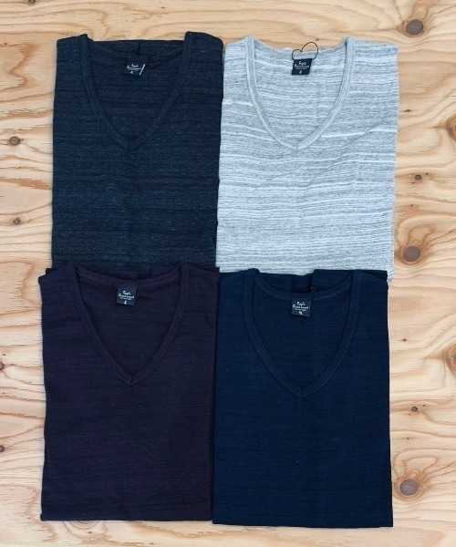 VIBGYOR(ヴィブジョー)の「メランジフライス Vネック 5分袖 & 半袖(Tシャツ/カットソー・メンズ・チャコールグレー/杢グレー/グレー系その他/ワイン/レッド系/ダークブルー/ブルー系その他・MEDIUM/LARGE)」の16枚目の写真