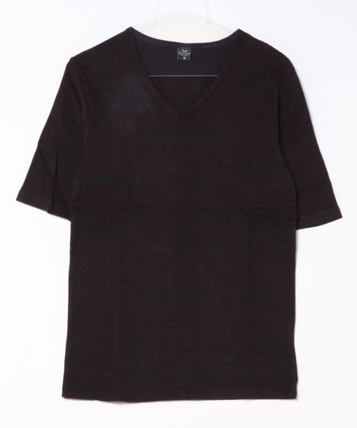VIBGYOR(ヴィブジョー)の「メランジフライス Vネック 5分袖 & 半袖(Tシャツ/カットソー・メンズ・チャコールグレー/杢グレー/グレー系その他/ワイン/レッド系/ダークブルー/ブルー系その他・MEDIUM/LARGE)」の14枚目の写真