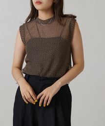 Lui's | バイカラーメッシュタンクトップ(Tシャツ/カットソー)