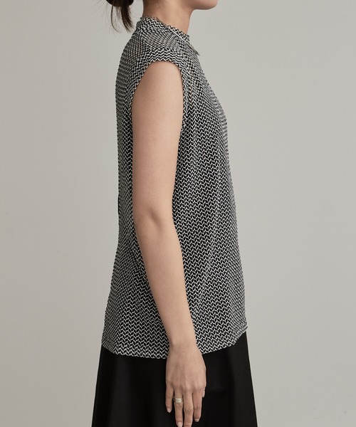 Lui's（ルイス）の「バイカラーメッシュタンクトップ（Tシャツ/カットソー・レディース・ブラック/ブラウン・FREE）」の10枚目の写真