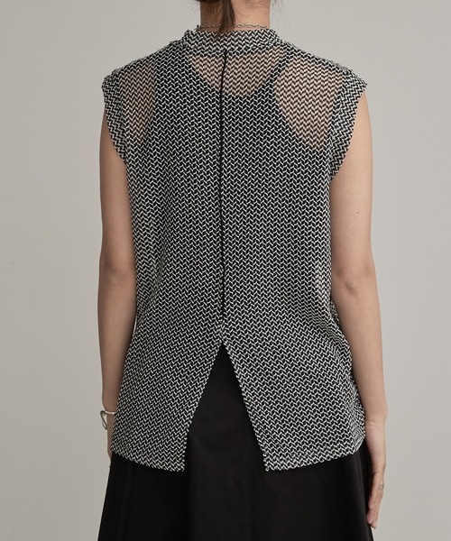 Lui's（ルイス）の「バイカラーメッシュタンクトップ（Tシャツ/カットソー・レディース・ブラック/ブラウン・FREE）」の11枚目の写真