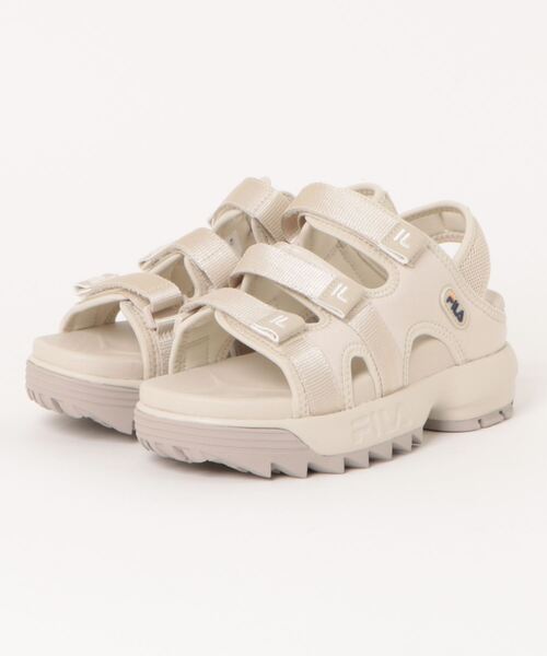 FILA（フィラ）の「《FILA》DISRUPTOR SD PUFFY（サンダル・レディース・ベージュ/ブラック×ホワイト・24.0cm/25.0cm/23.0cm）」の2枚目の写真