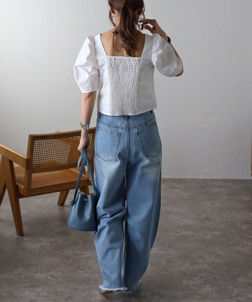 トップス Bonjour BONJOUR SAGAN | シルケットコットンボートネックTシャツ